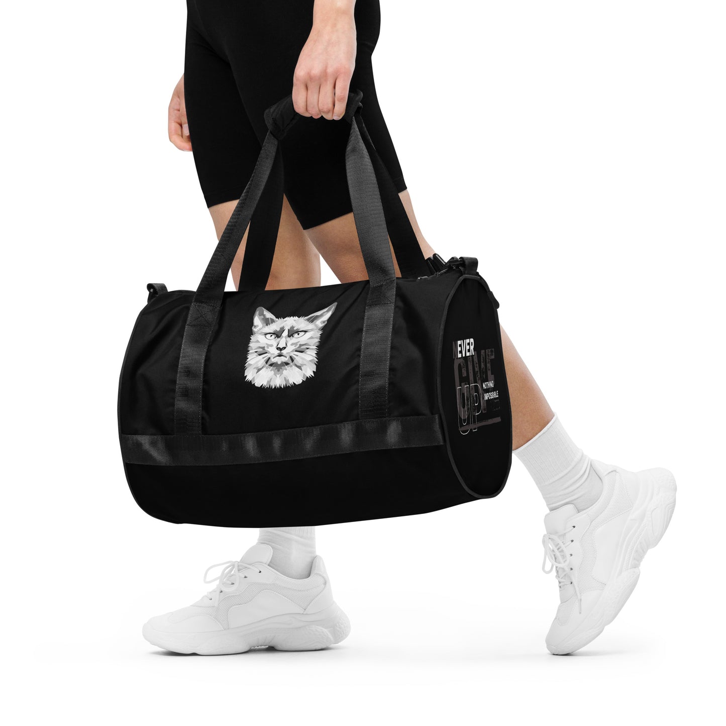 Syan"3 Never Give Up Gym Bag Black