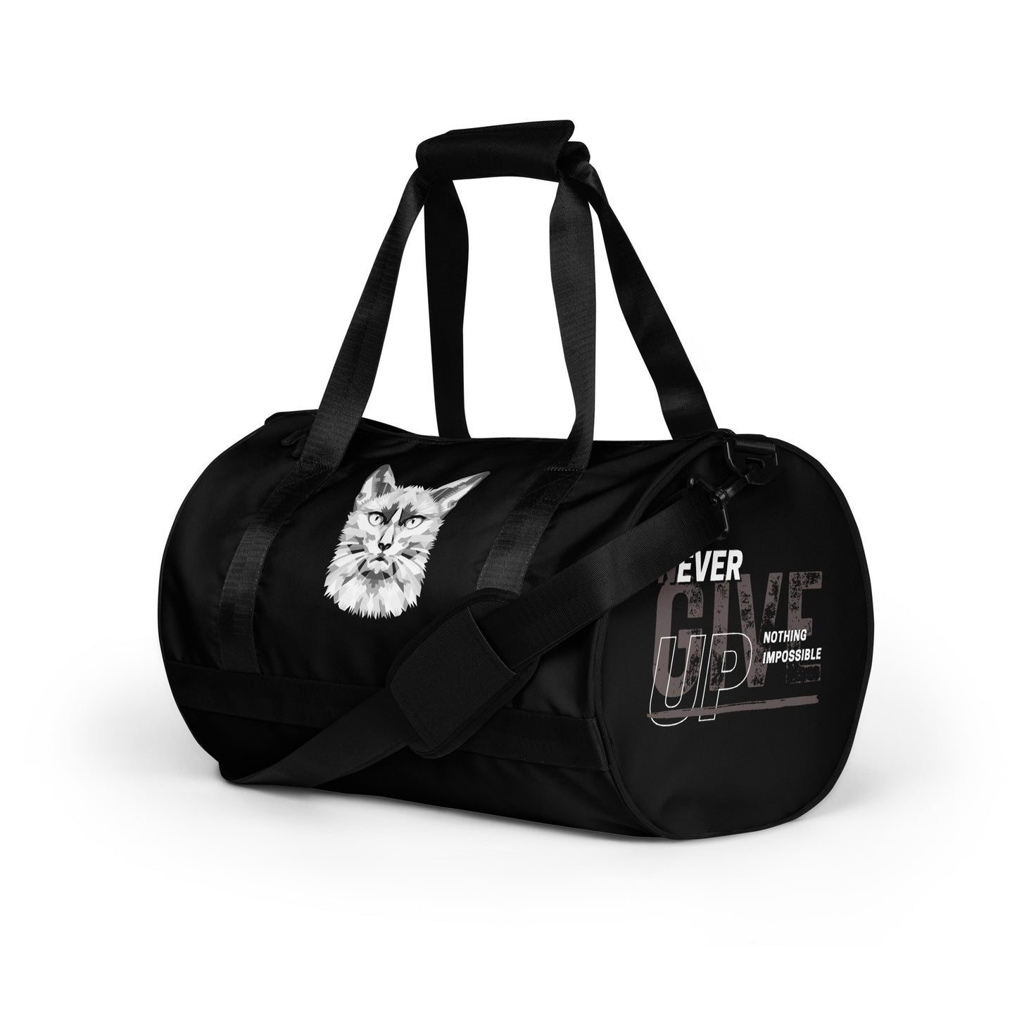 Syan"3 Never Give Up Gym Bag Black