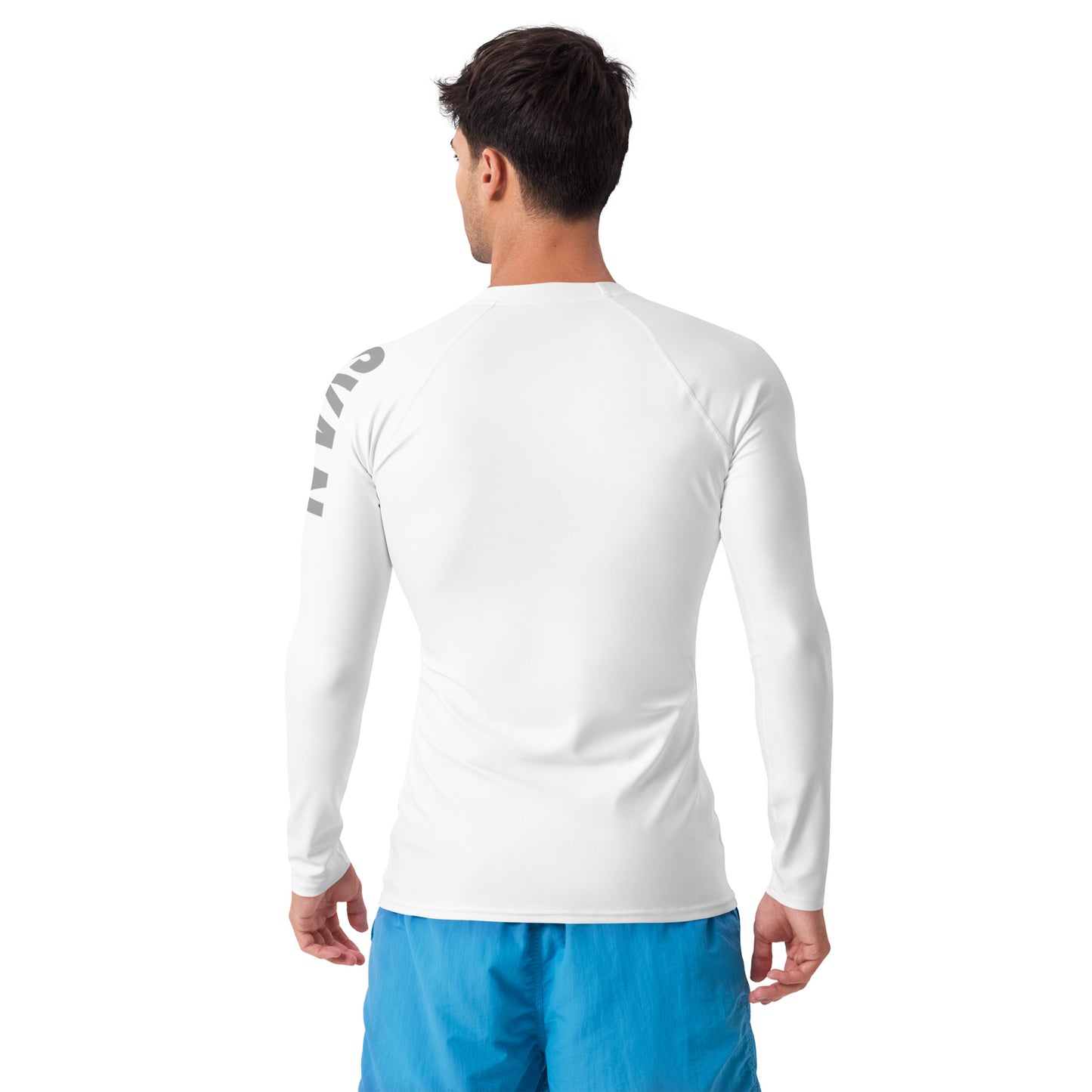 Slim Fitted Syan Long Sleeve Rash Guard White