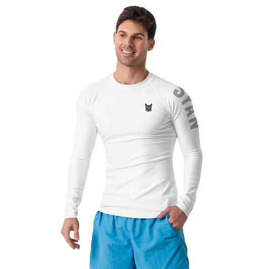 Slim Fitted Syan Long Sleeve Rash Guard White