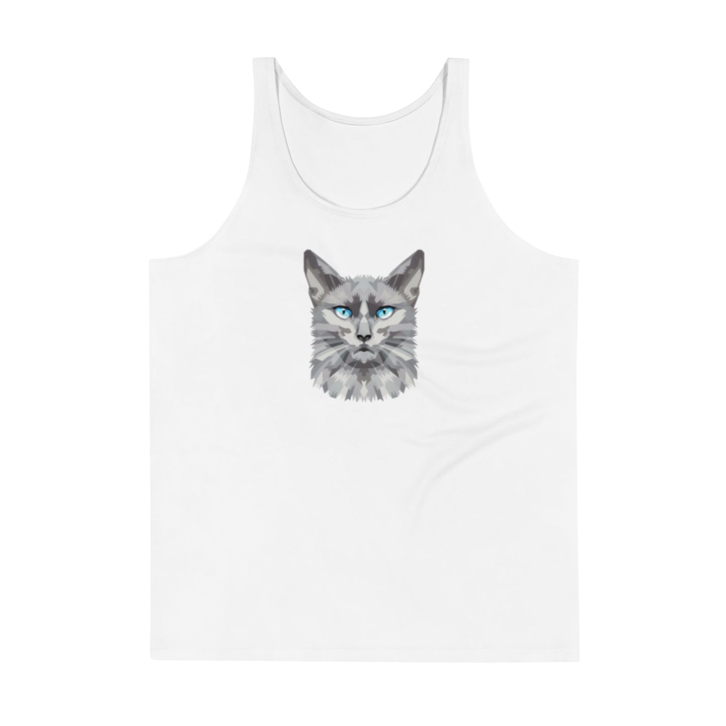 Syan Blue Eyes Relaxed Fit Tank Top White