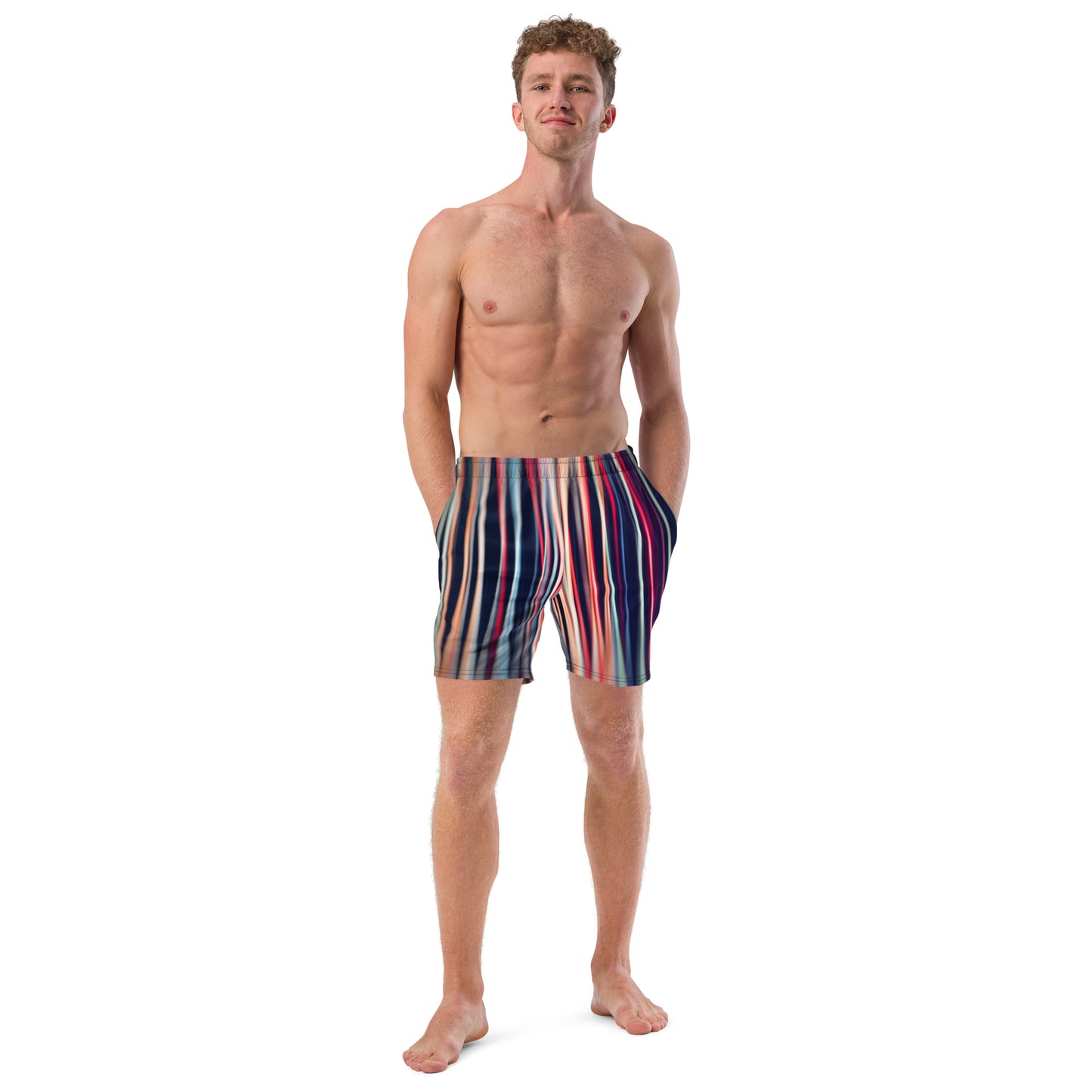 Distinguish Colourful Stripes Swim Shorts