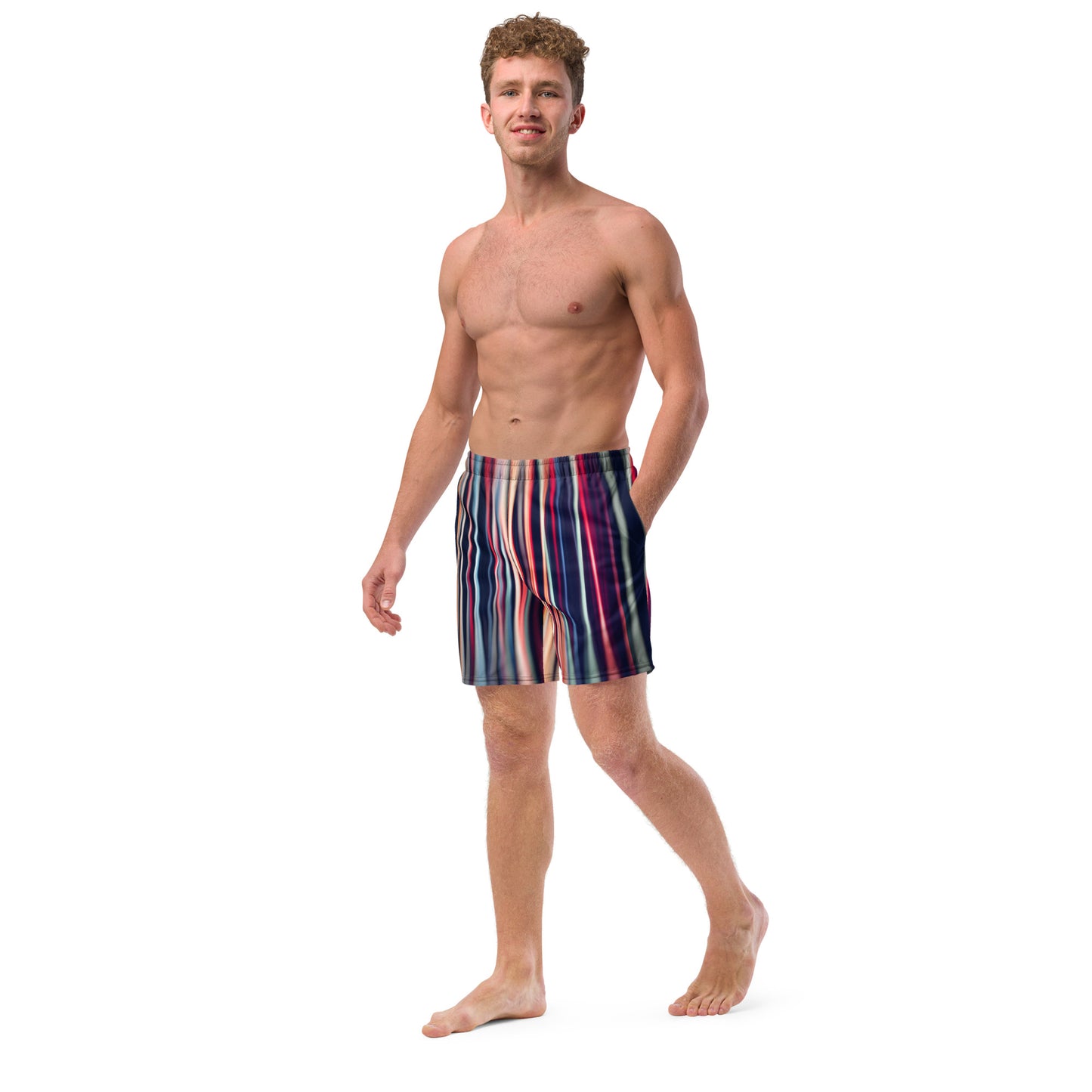 Distinguish Colourful Stripes Swim Shorts