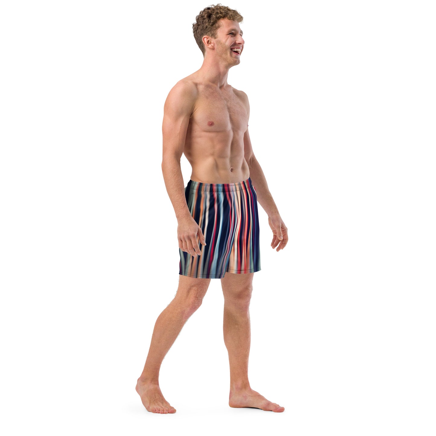 Distinguish Colourful Stripes Swim Shorts