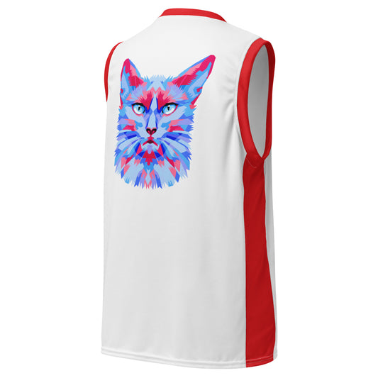 Special Red Blue Syan Relaxed Fit Tank Top Red