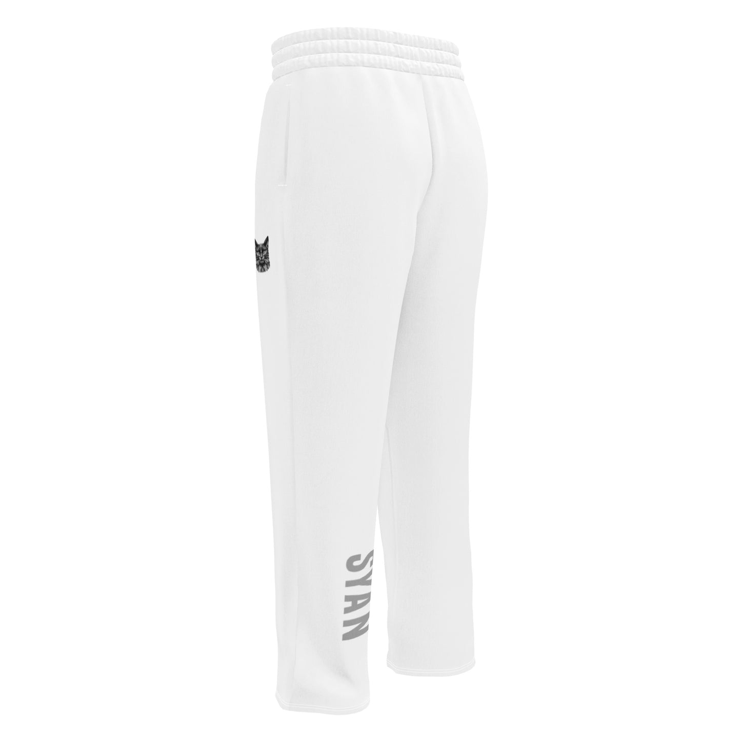 Syan Wide-Leg Joggers White