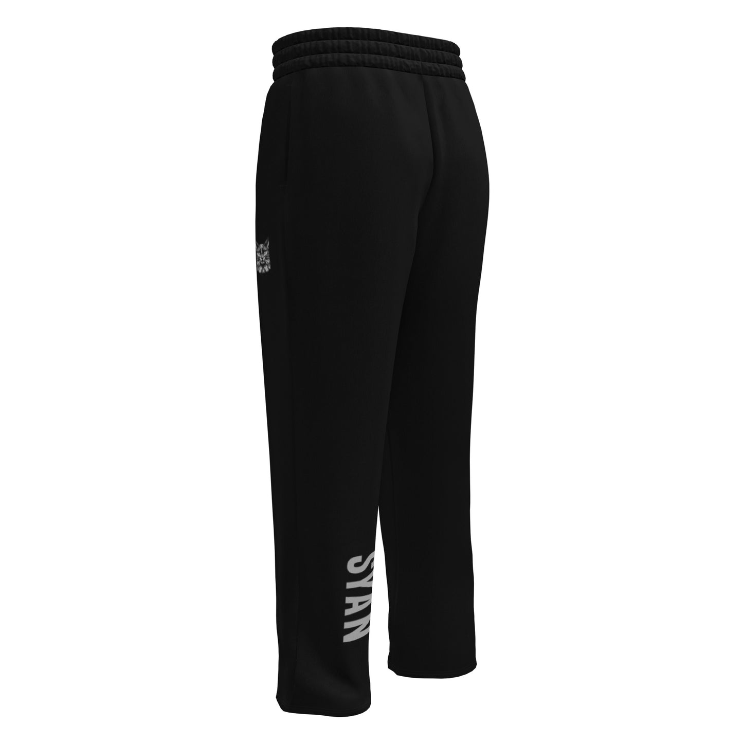 Syan Wide-Leg Joggers Black