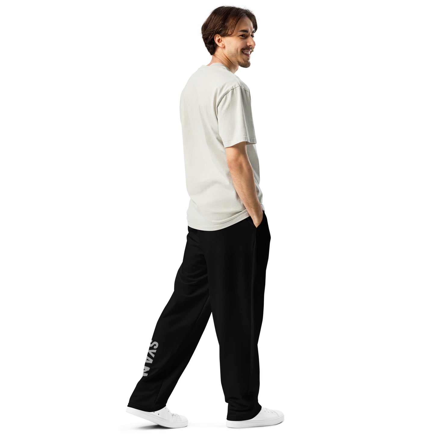 Syan Wide-Leg Joggers Black