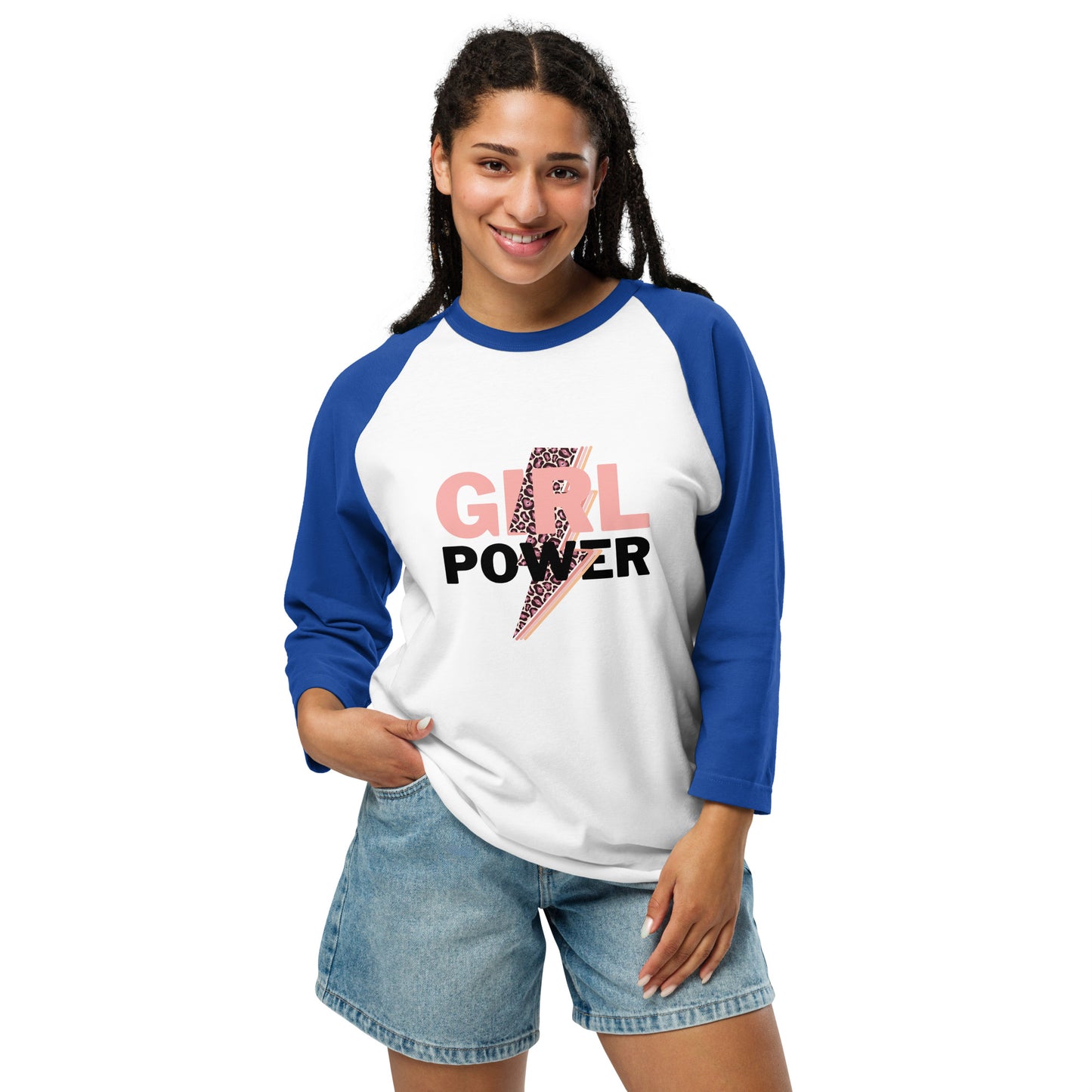 Raglan T-Shirt 3/4 Sleeve Girls Power