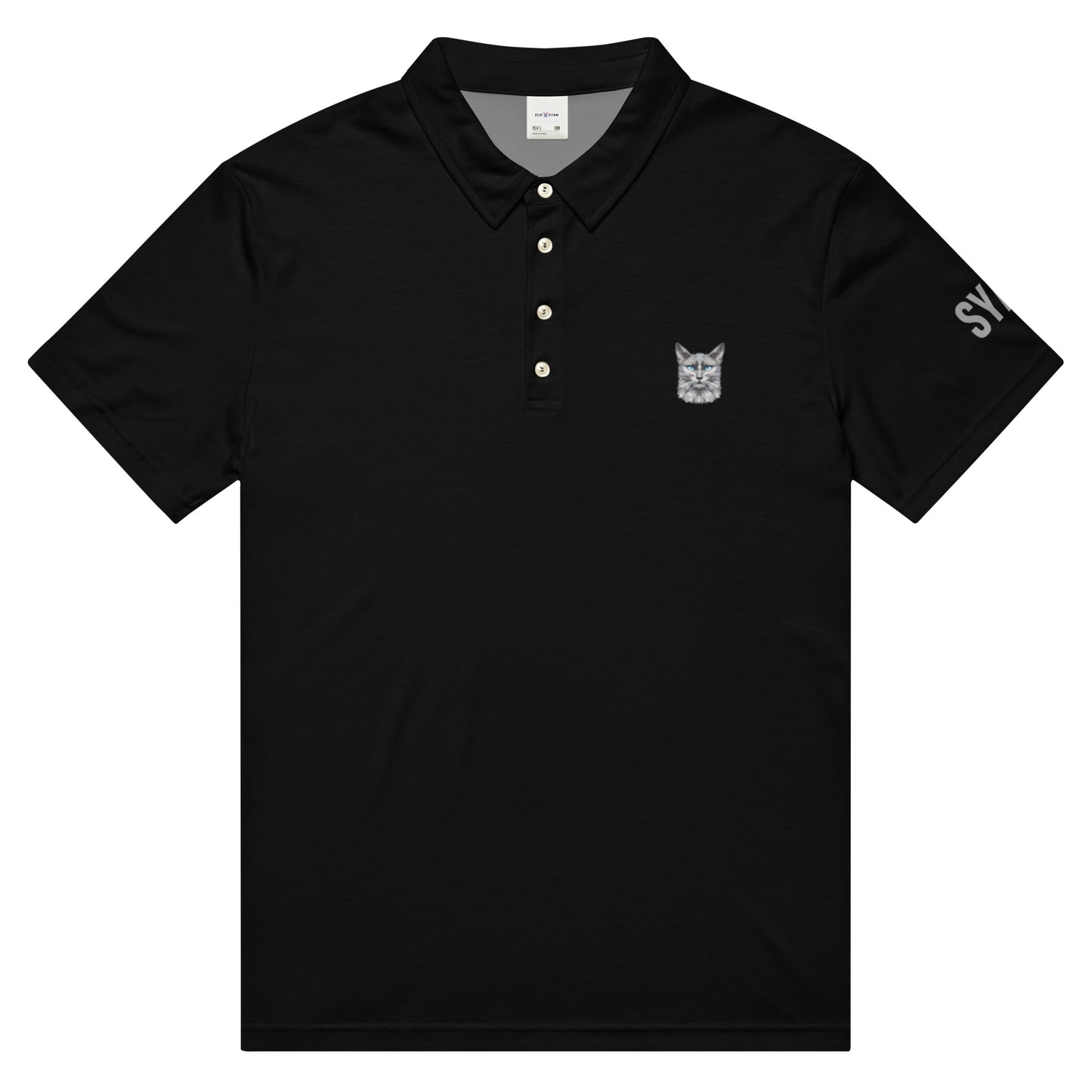 Syan Blue Eyes Slim Fit Polo Black