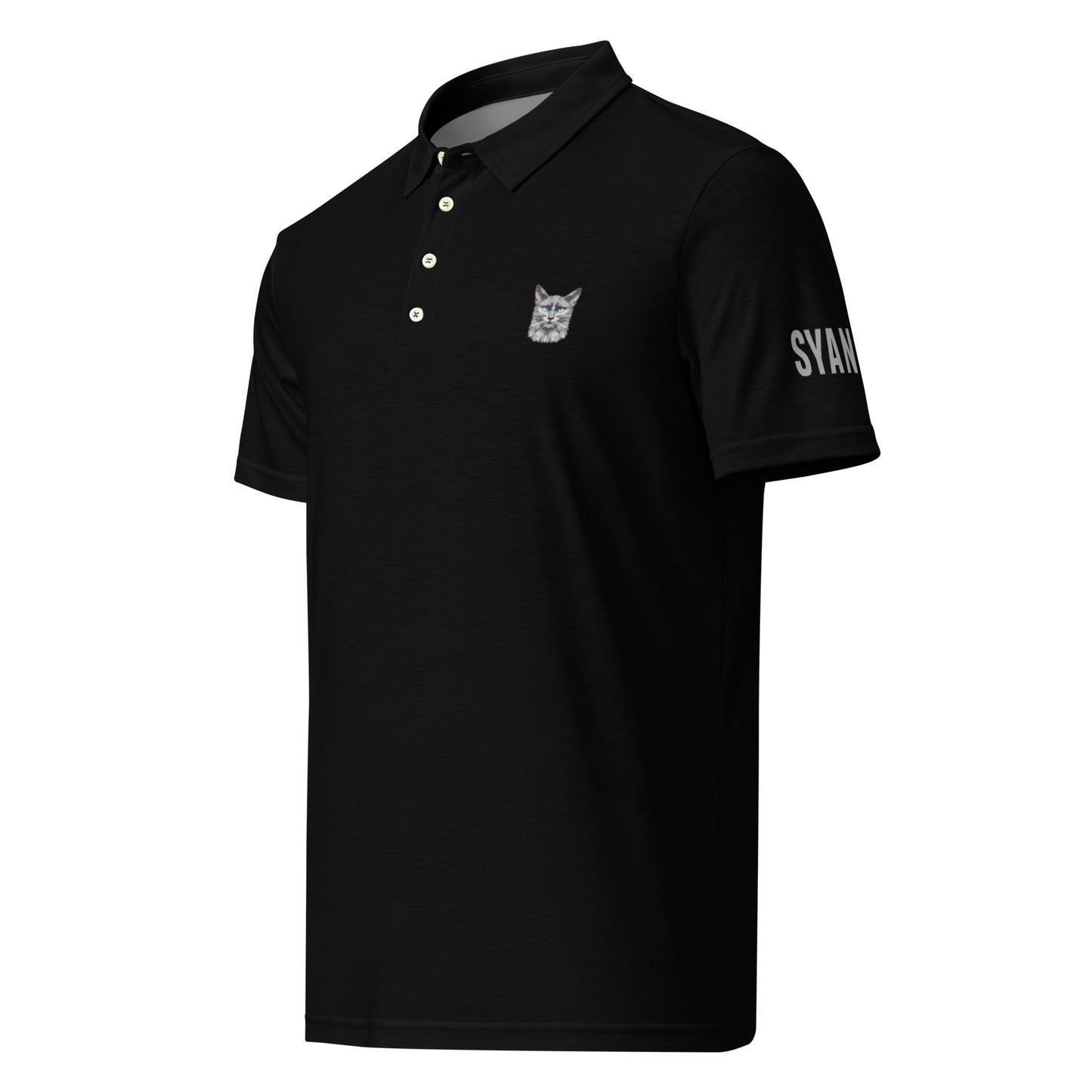 Syan Blue Eyes Slim Fit Polo Black