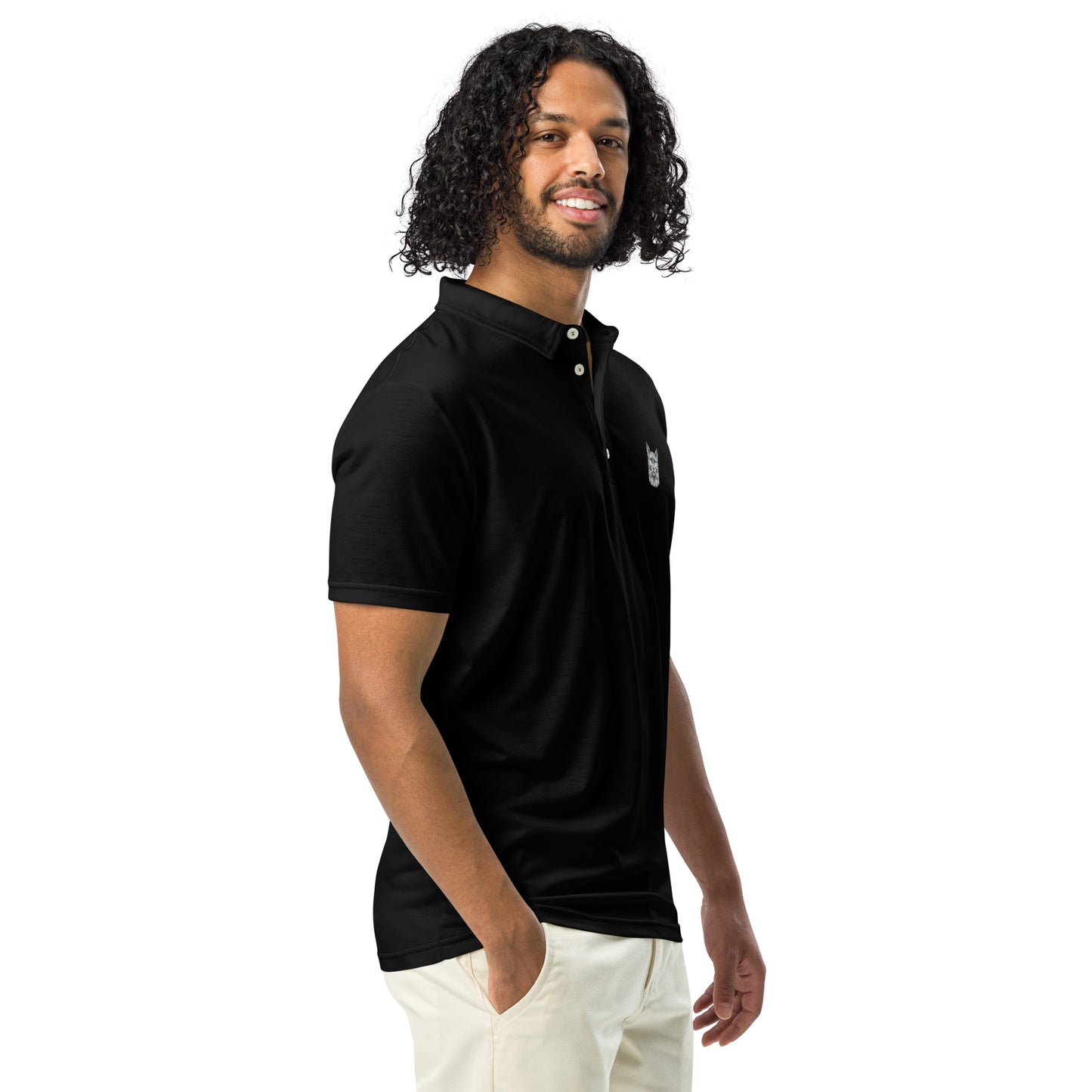 Syan Blue Eyes Slim Fit Polo Black