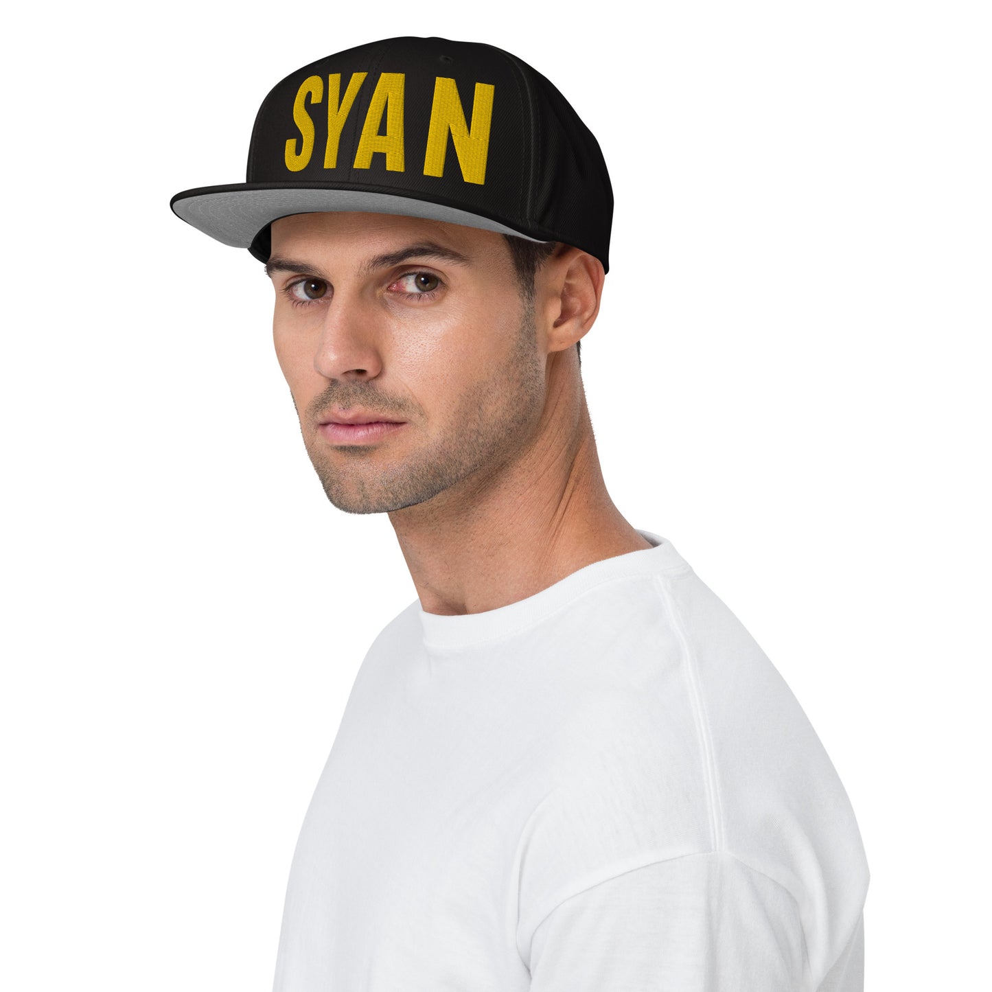 Syan Flat Snapback Hat 3D Embroidery