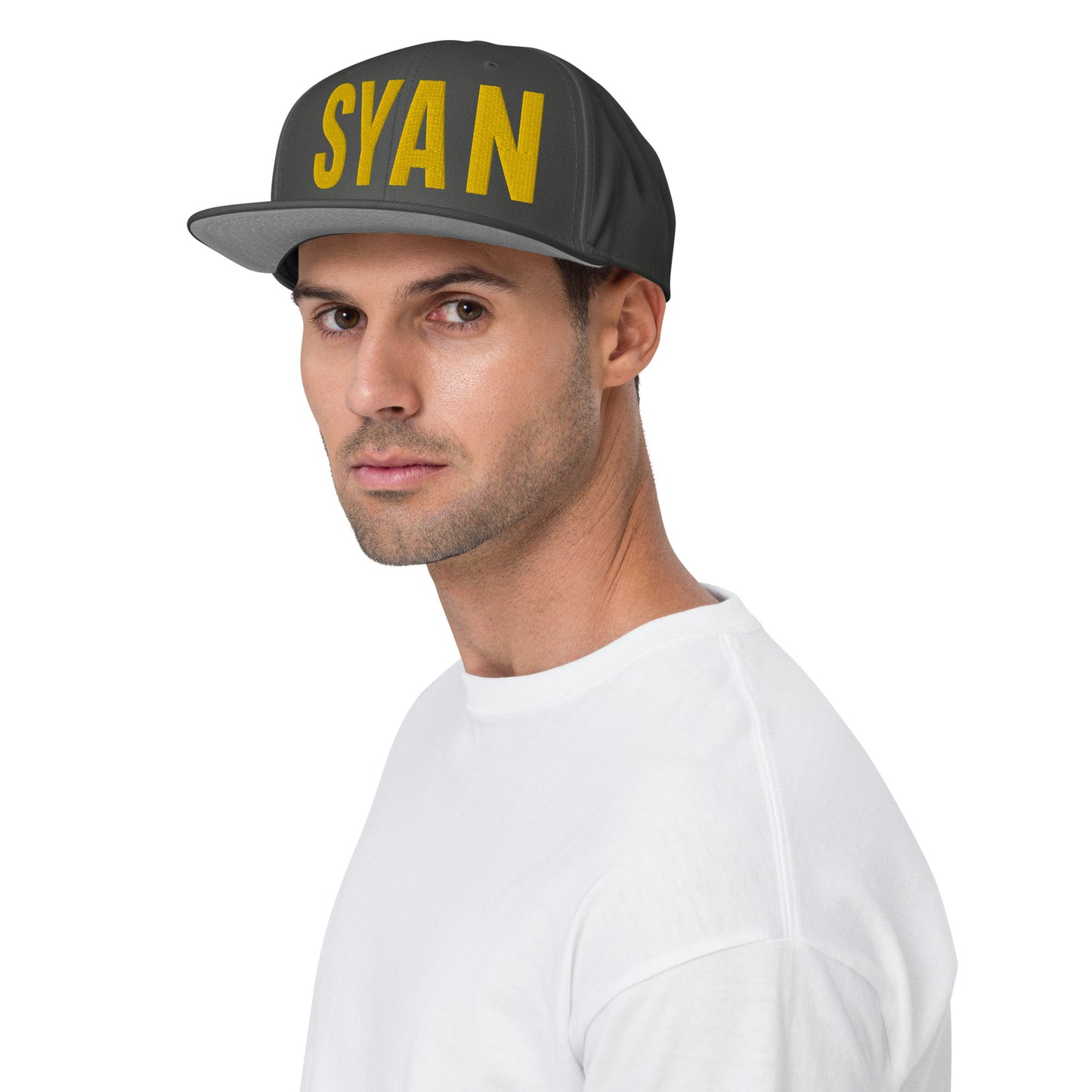 Syan Flat Snapback Hat 3D Embroidery