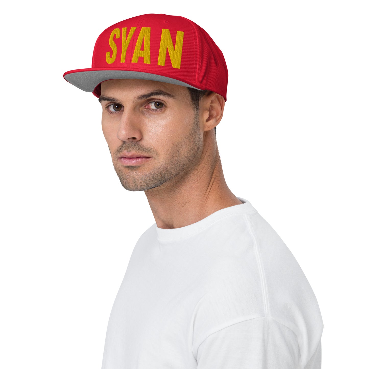 Syan Flat Snapback Hat 3D Embroidery