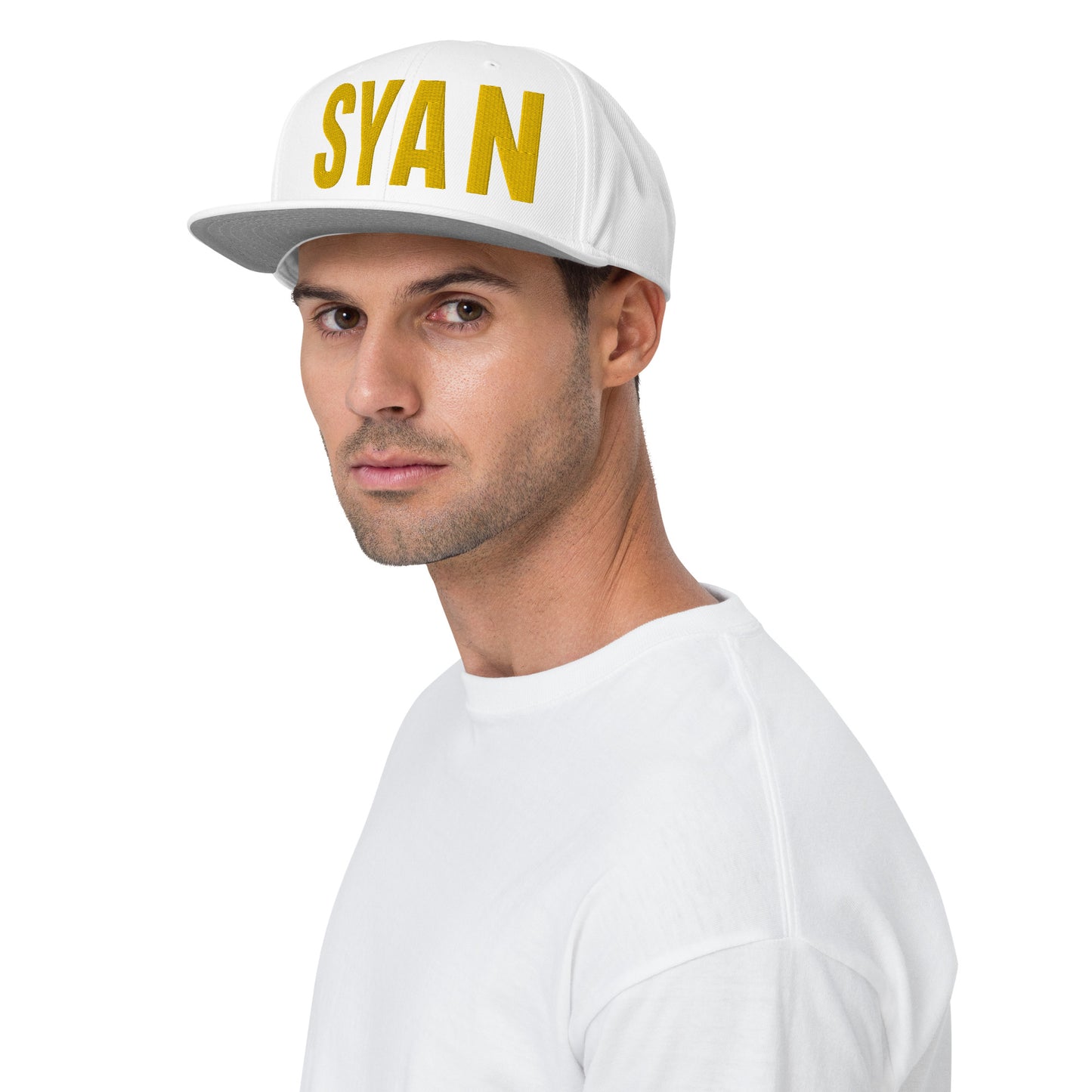 Syan Flat Snapback Hat 3D Embroidery