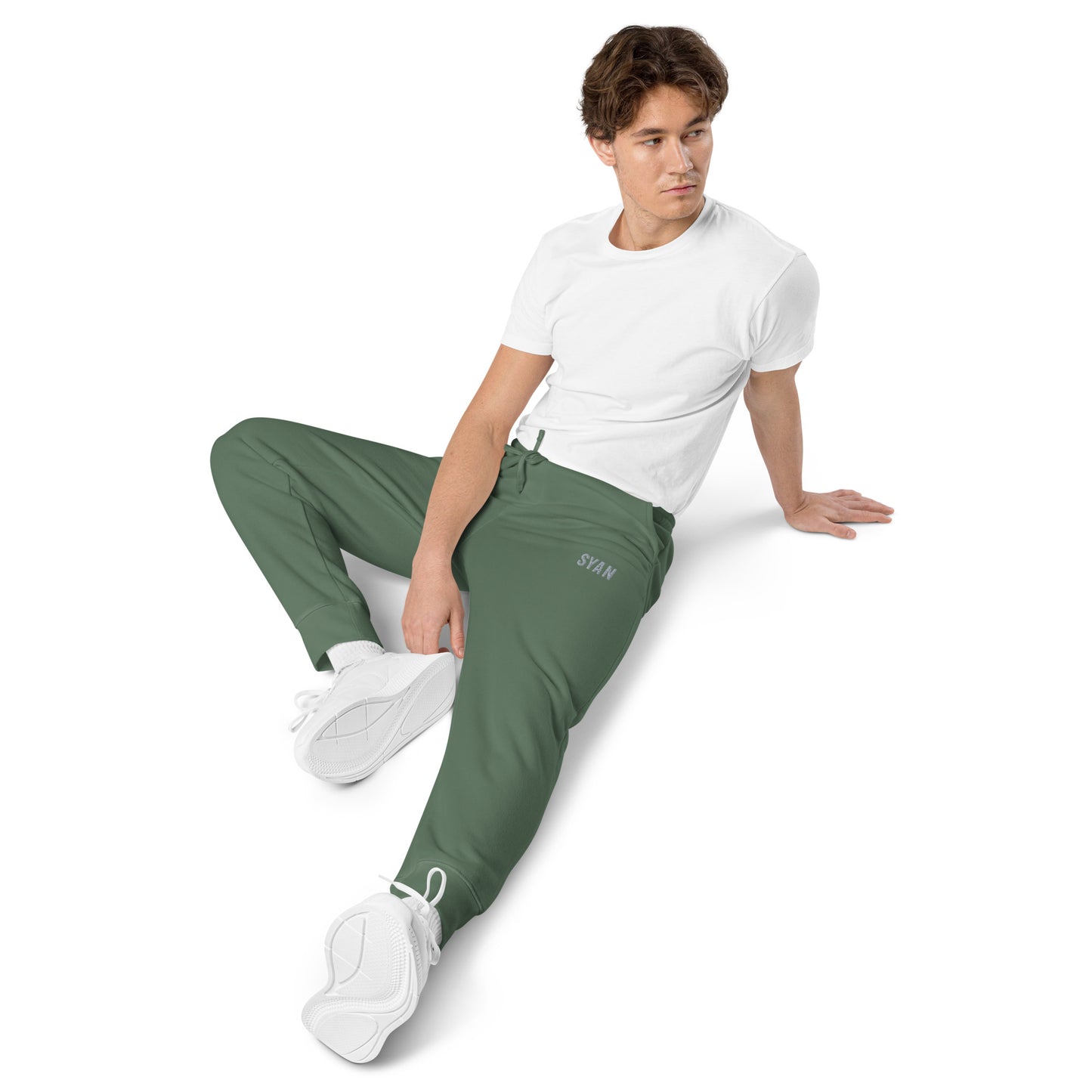 Comfort Cotton Colourful Sweatpants Flat Embroidery