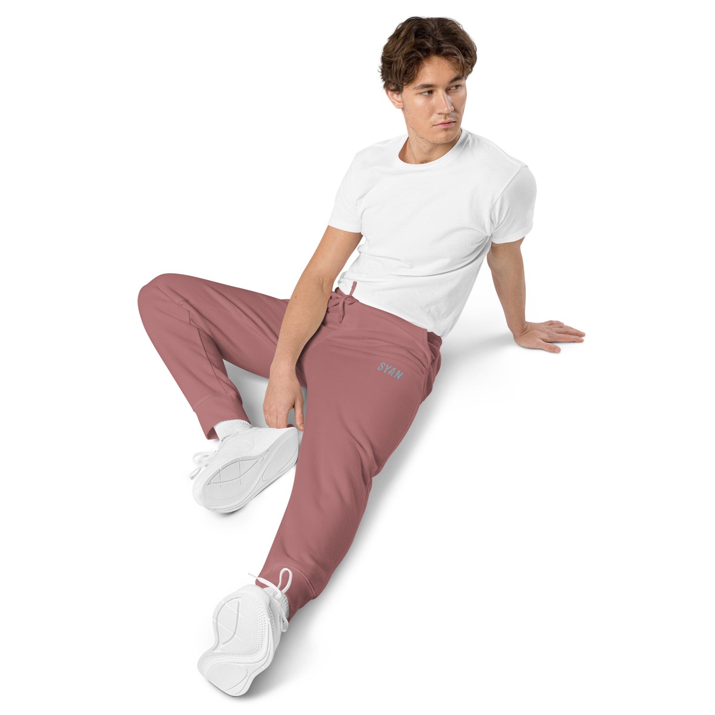 Comfort Cotton Colourful Sweatpants Flat Embroidery