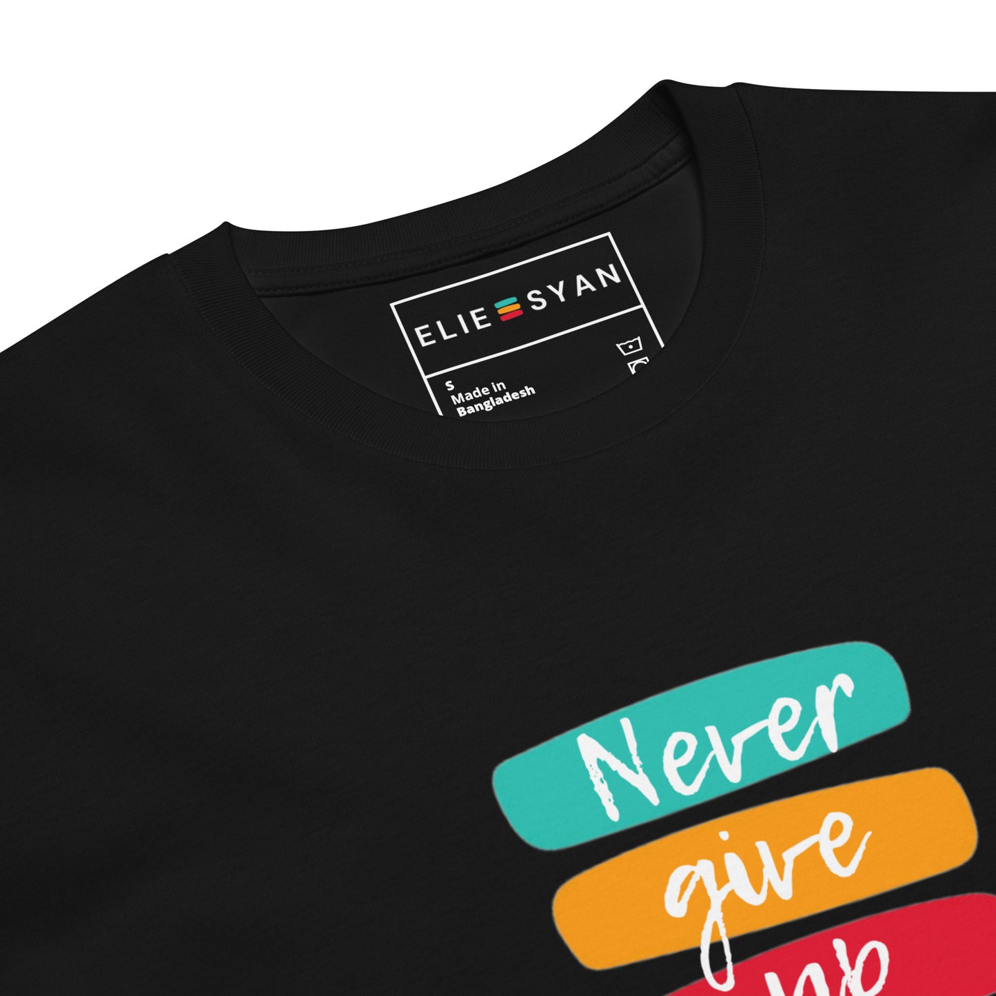 Relaxed T-Shirt Syan"3 Never Give Up