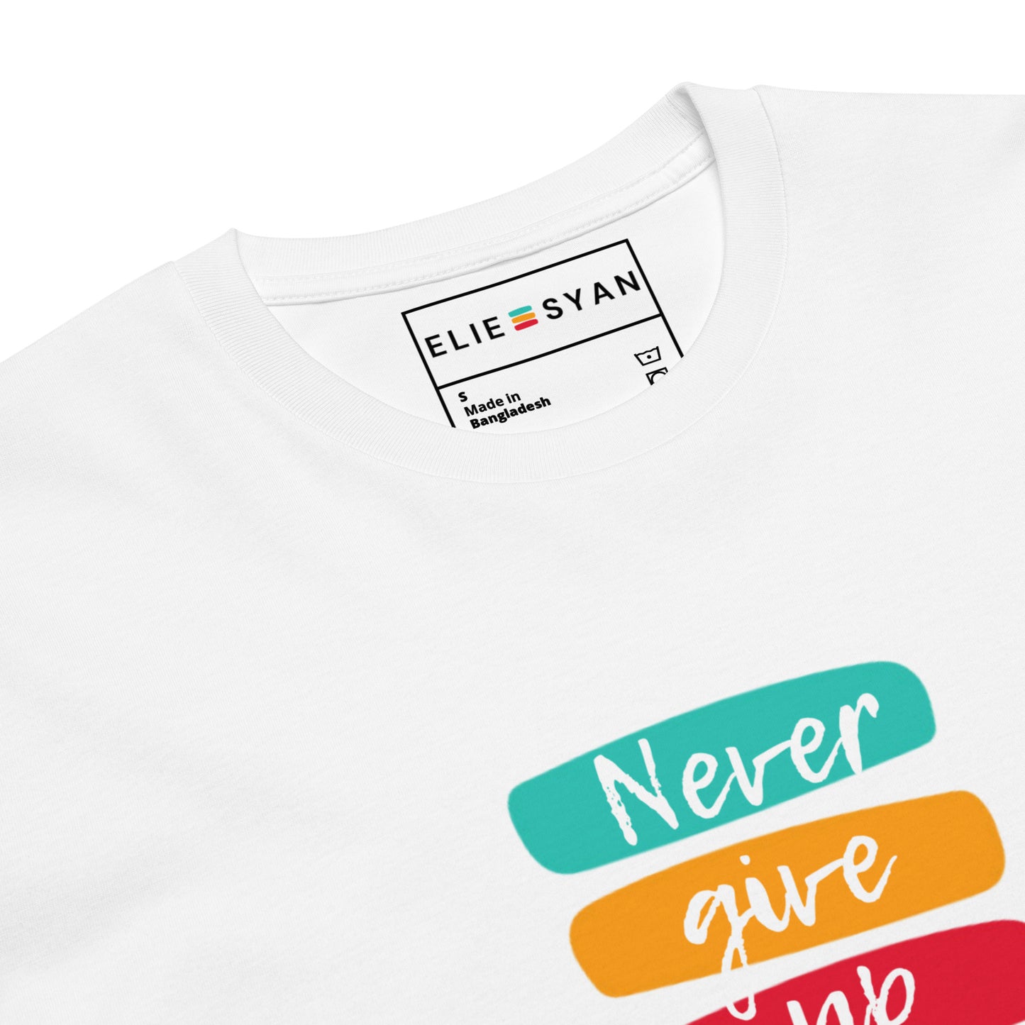 Relaxed T-Shirt Syan"3 Never Give Up